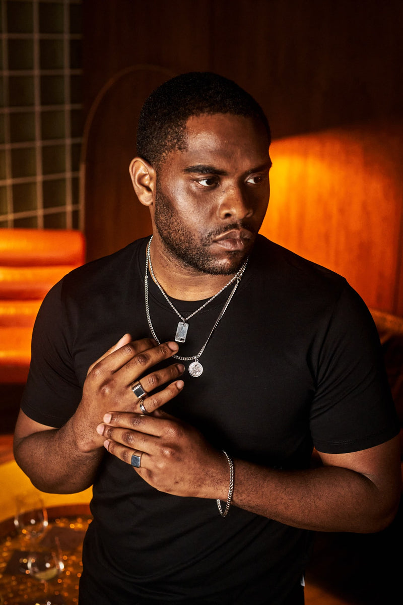 Men's Rope Chain 3mm styled on model — 925 sterling silver