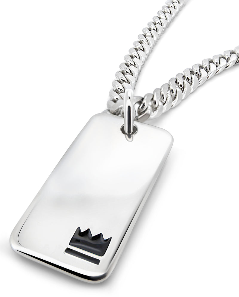 Men's Crown Dog Tag in 925 sterling silver — hero view