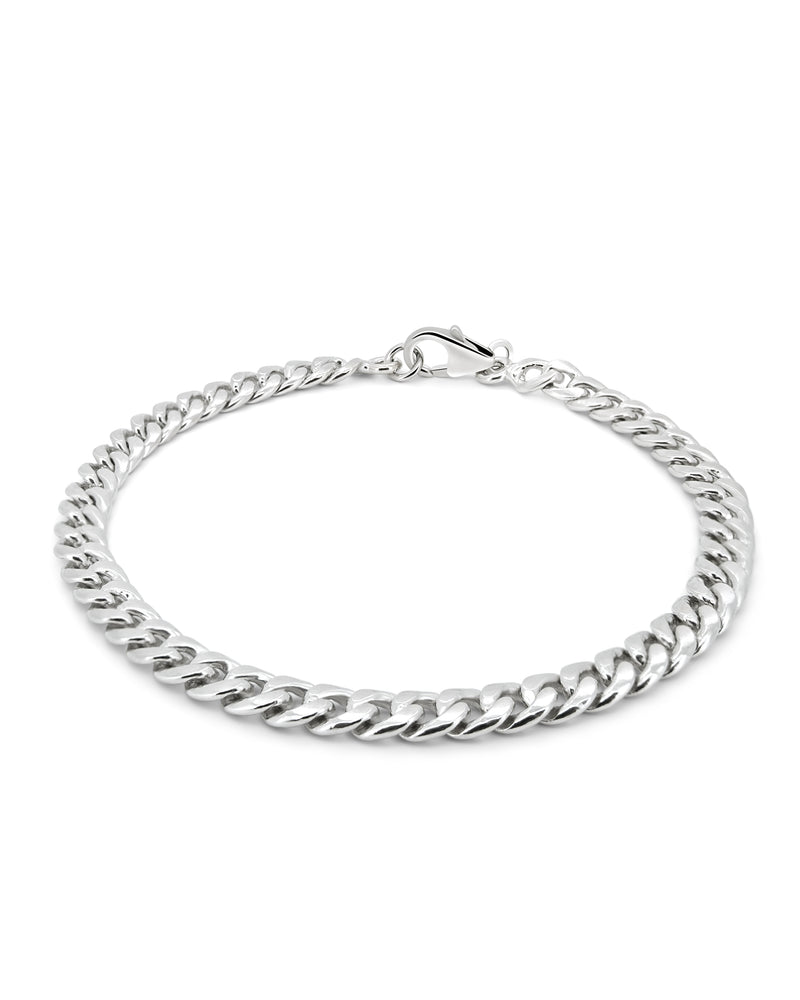 Men's Cuban Link Bracelet 5mm in 925 sterling silver — hero view