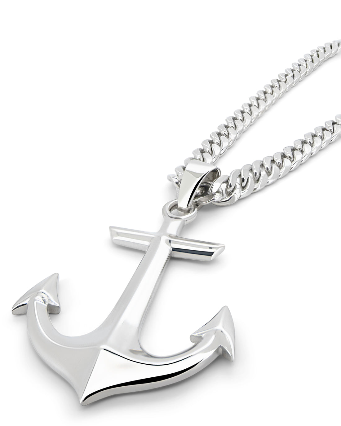 Men's Anchor Pendant in 925 sterling silver — hero view
