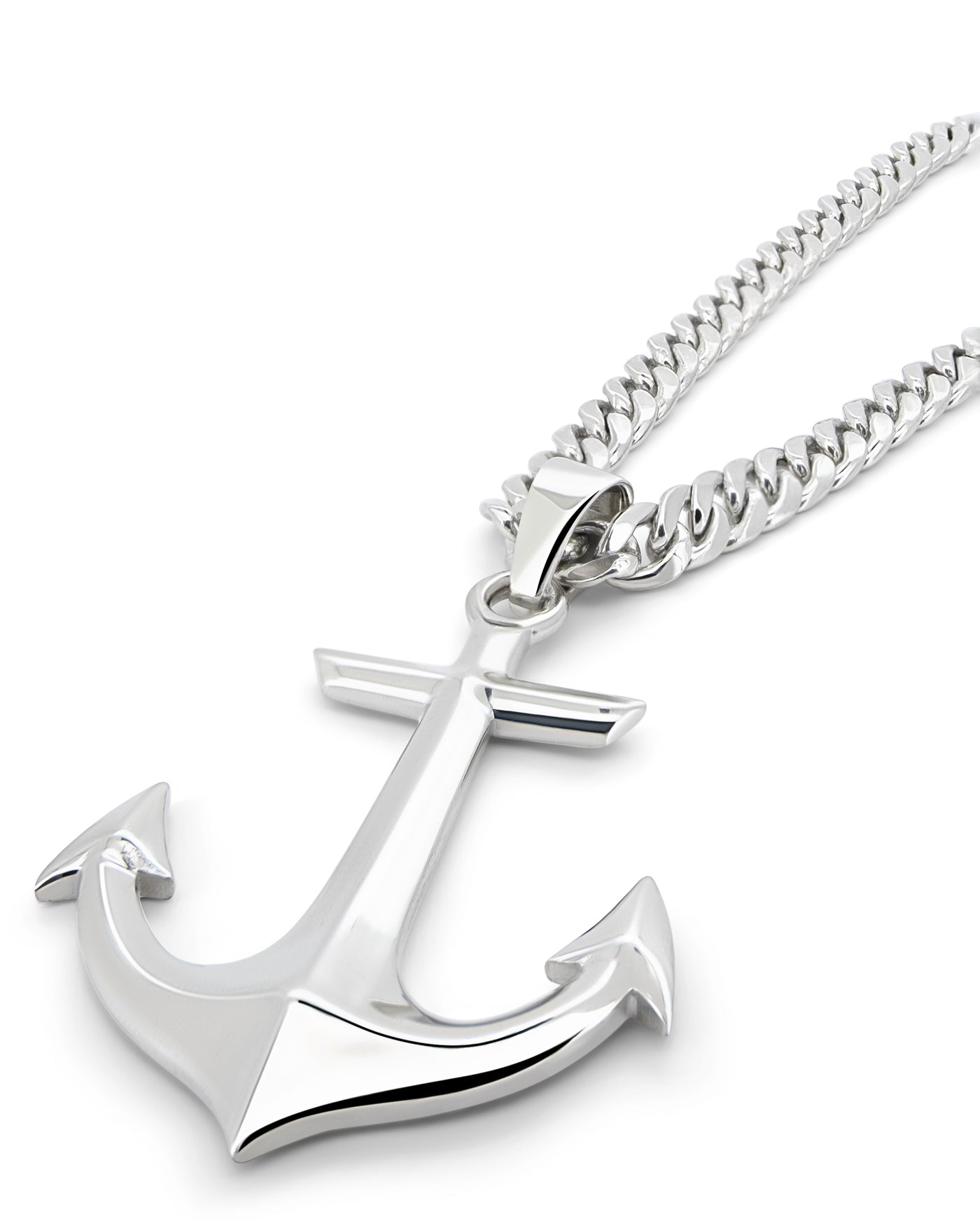 Men's Anchor Pendant in 925 sterling silver — hero view