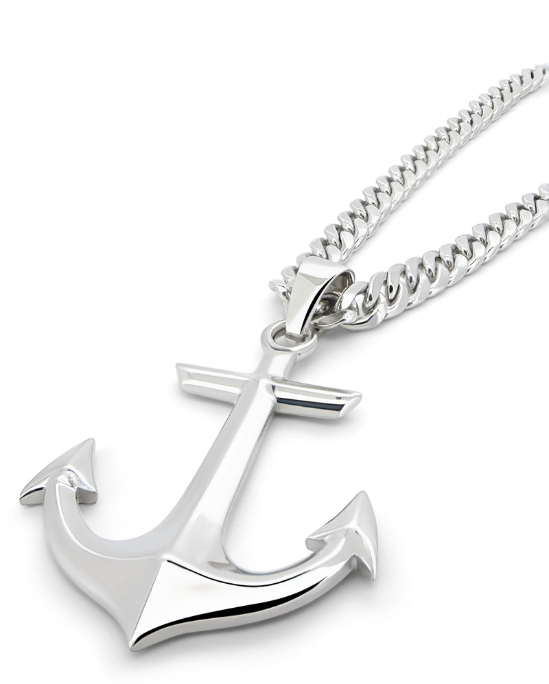 Men's Anchor Pendant in 925 sterling silver — hero view