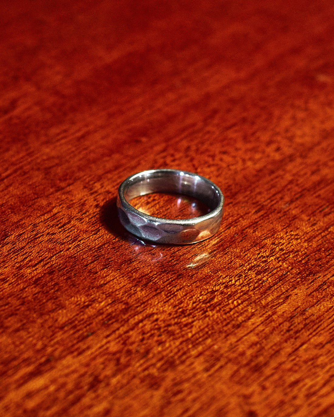Hammered Band Ring - detail shot