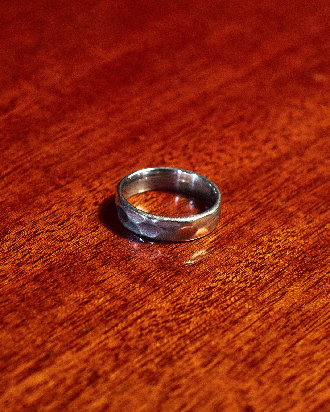 Hammered Band Ring - detail shot