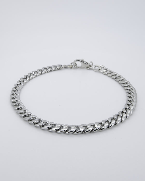 Cuban Bracelet 5mm - hero view, 925 sterling silver