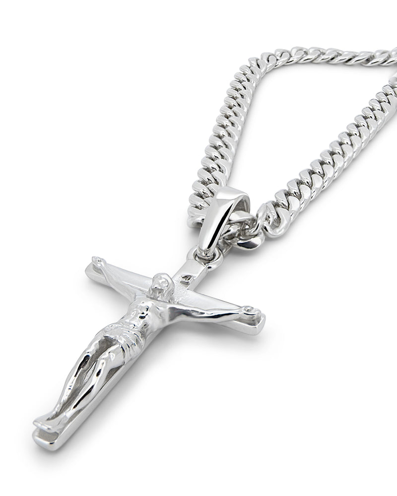 Men's Crucifix Pendant in 925 sterling silver — hero view