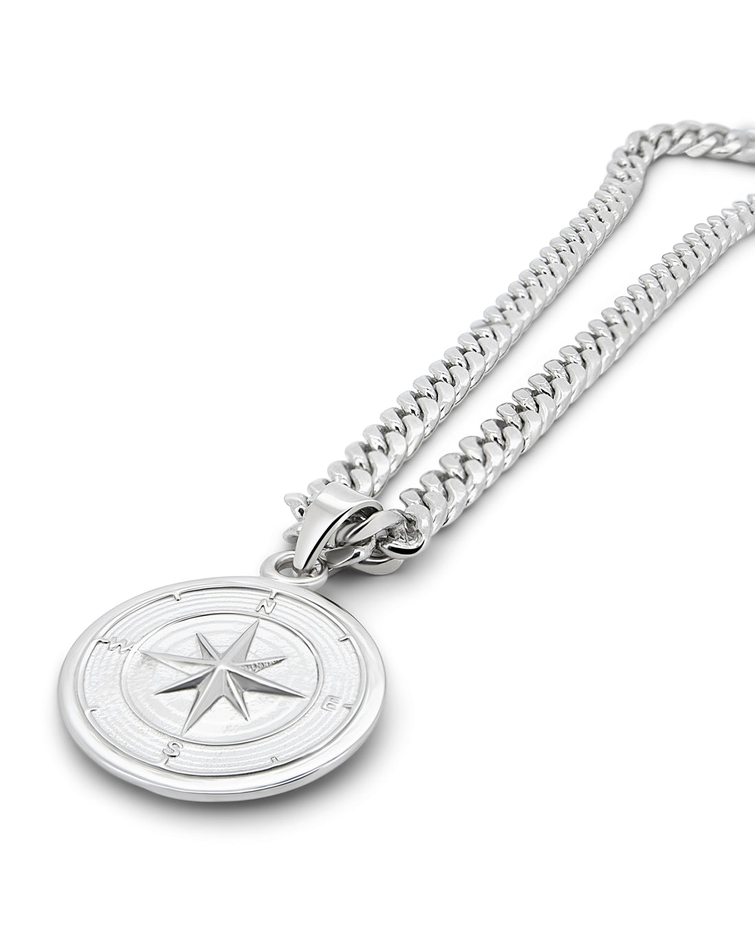 Men's Compass Pendant in 925 sterling silver — hero view