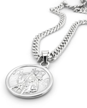 Men's St Christopher Pendant in 925 sterling silver — hero view