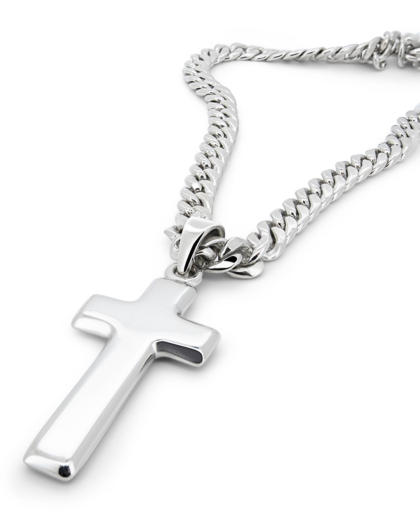 Men's Latin Cross Pendant in 925 sterling silver — hero view