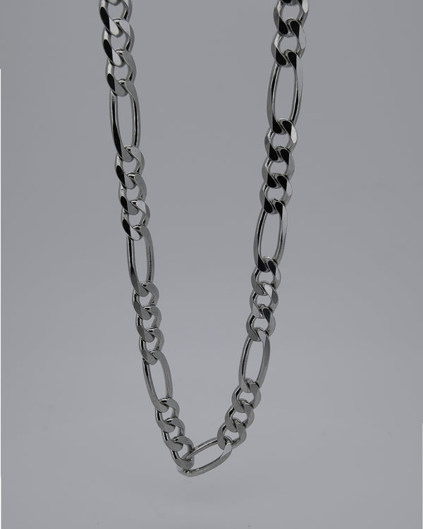 Figaro Chain 5mm - hero view, 925 sterling silver