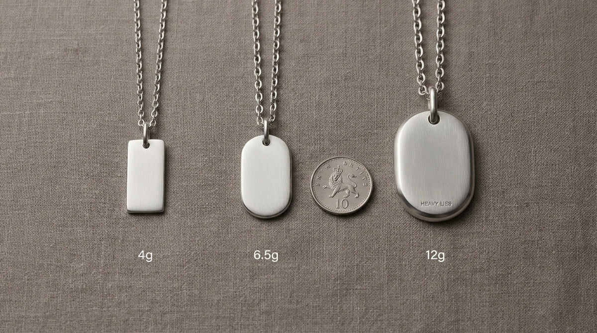 Pendant size comparison