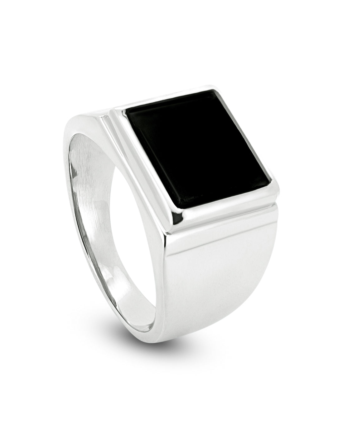 Onyx Signet Ring - hero view, 925 sterling silver