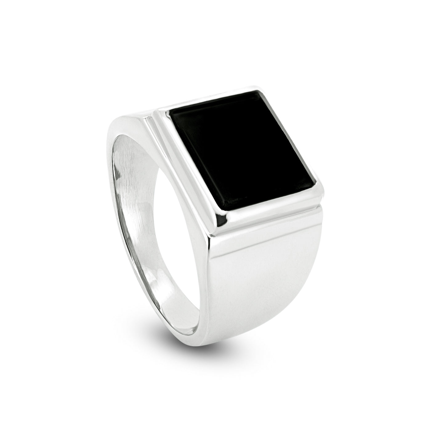 Onyx Signet Ring - hero view, 925 sterling silver