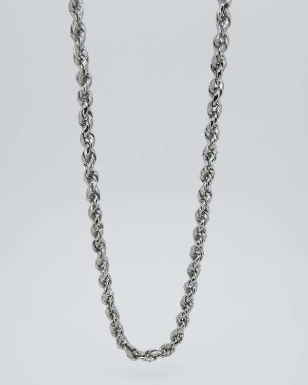 Rope Chain 3mm - hero view, 925 sterling silver