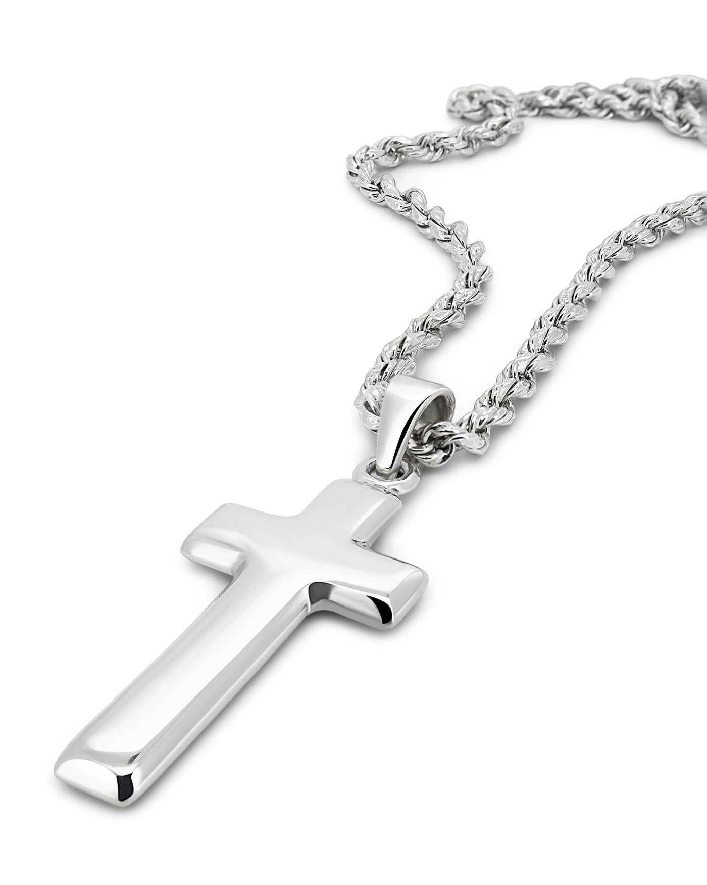 Men's Latin Cross Pendant in 925 sterling silver — detail view