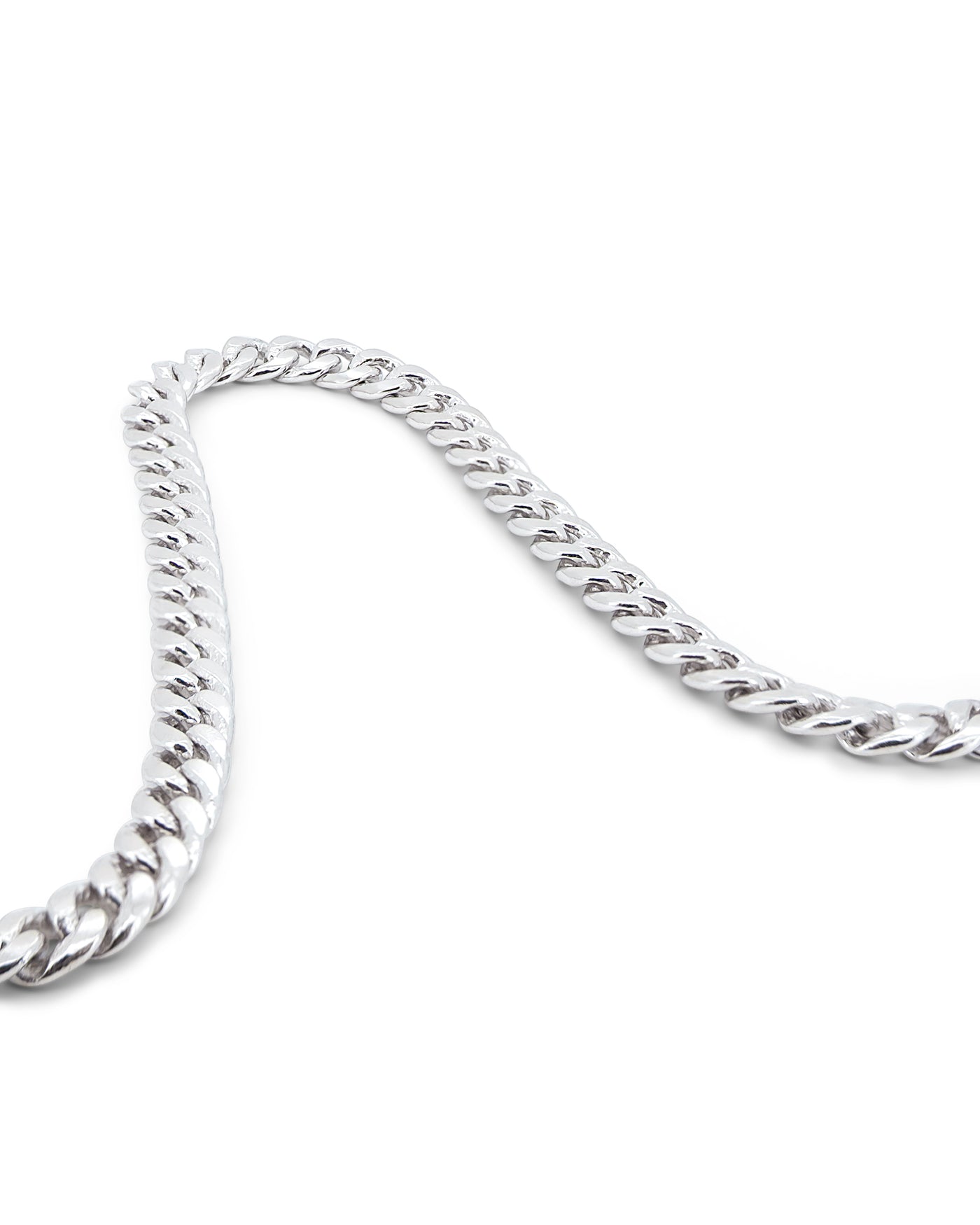 Men's Cuban Link Chain 5mm in 925 sterling silver — detail view