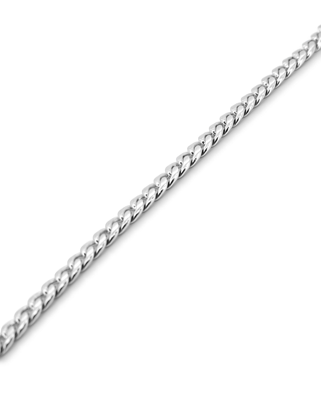 Men's Cuban Link Bracelet 5mm in 925 sterling silver — detail view