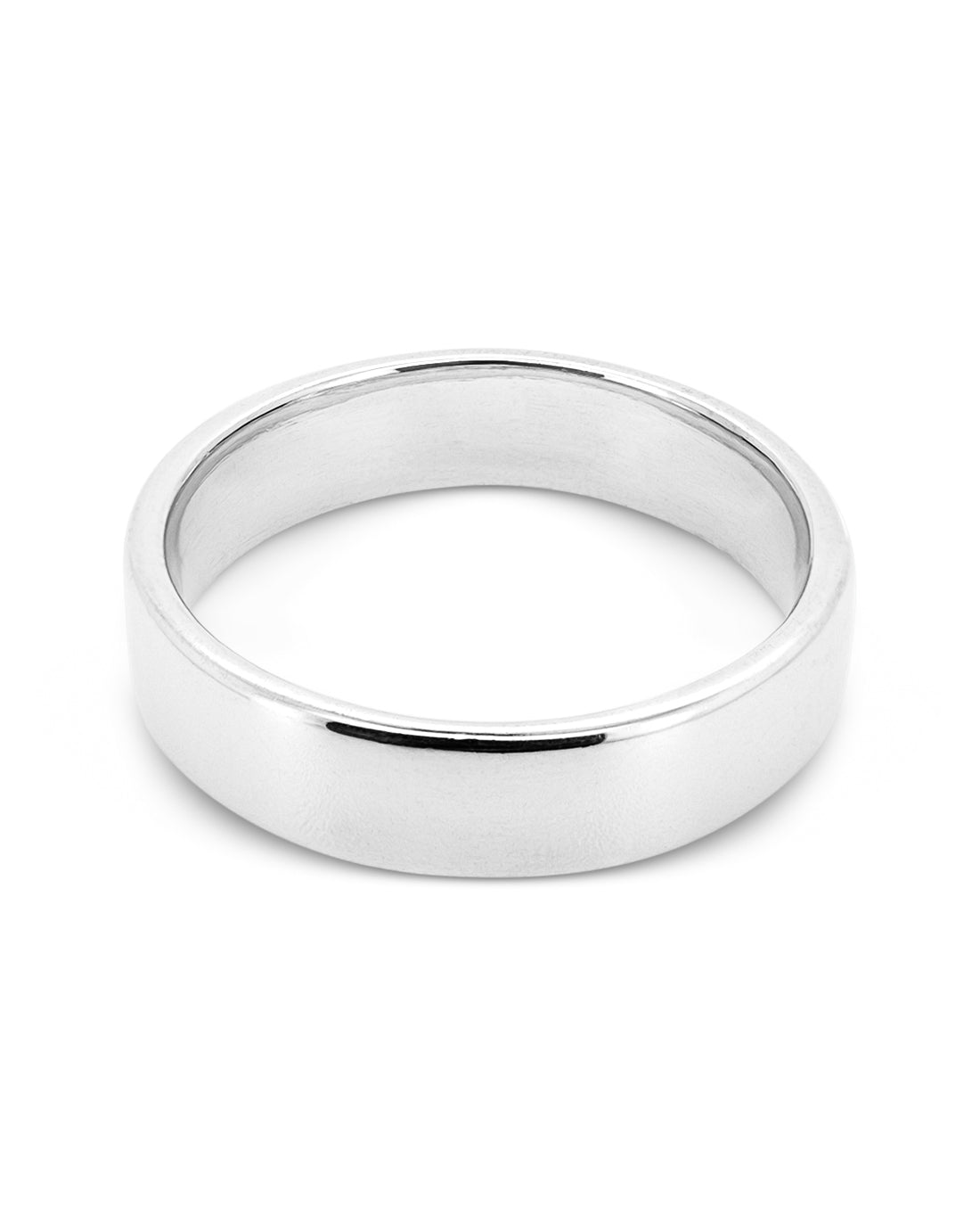 Plain Band Ring - top view, 925 sterling silver