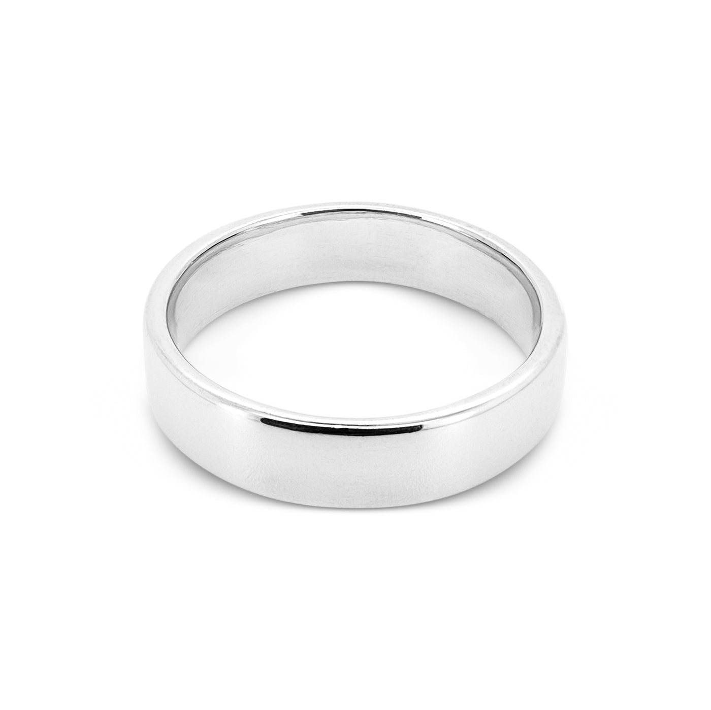 Plain Band Ring - top view, 925 sterling silver